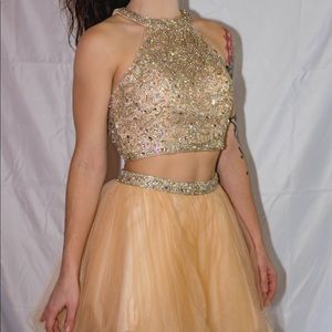 Semi-formal champagne dress